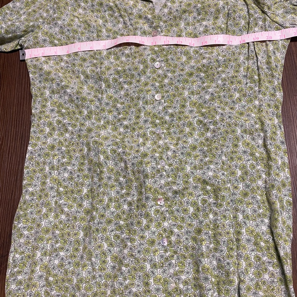 Liz Claiborne Light Green Floral Button-Front Maxi Dress - Picture 4 of 5